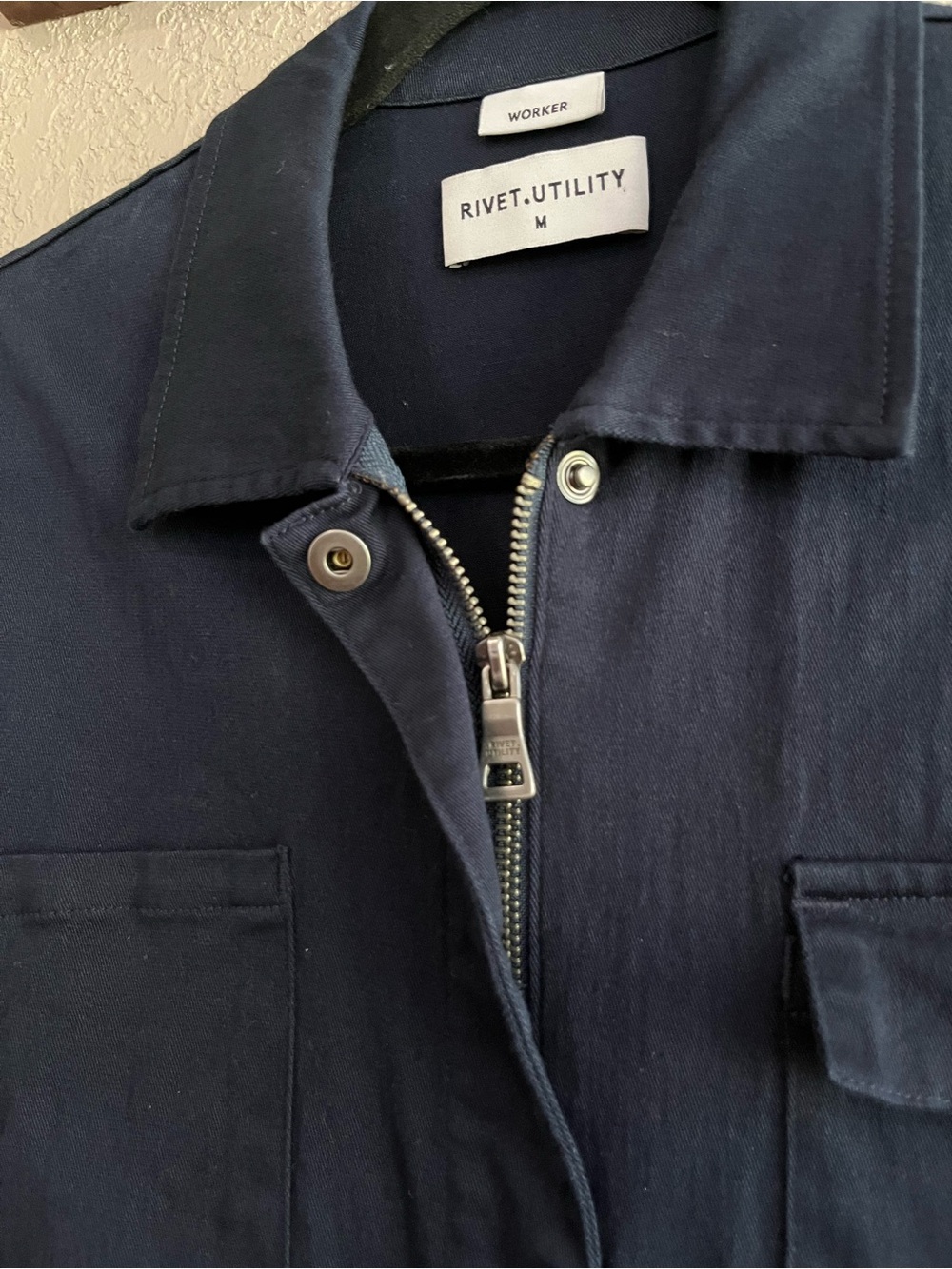 Rivet Utility Worker Jumpsuit in Navy Blue – Size Medium - Picture 5 of 13